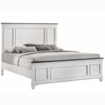 BR8309WG White/Grey Bedroom Collection: Queen - King Size Bed - Imagen 2